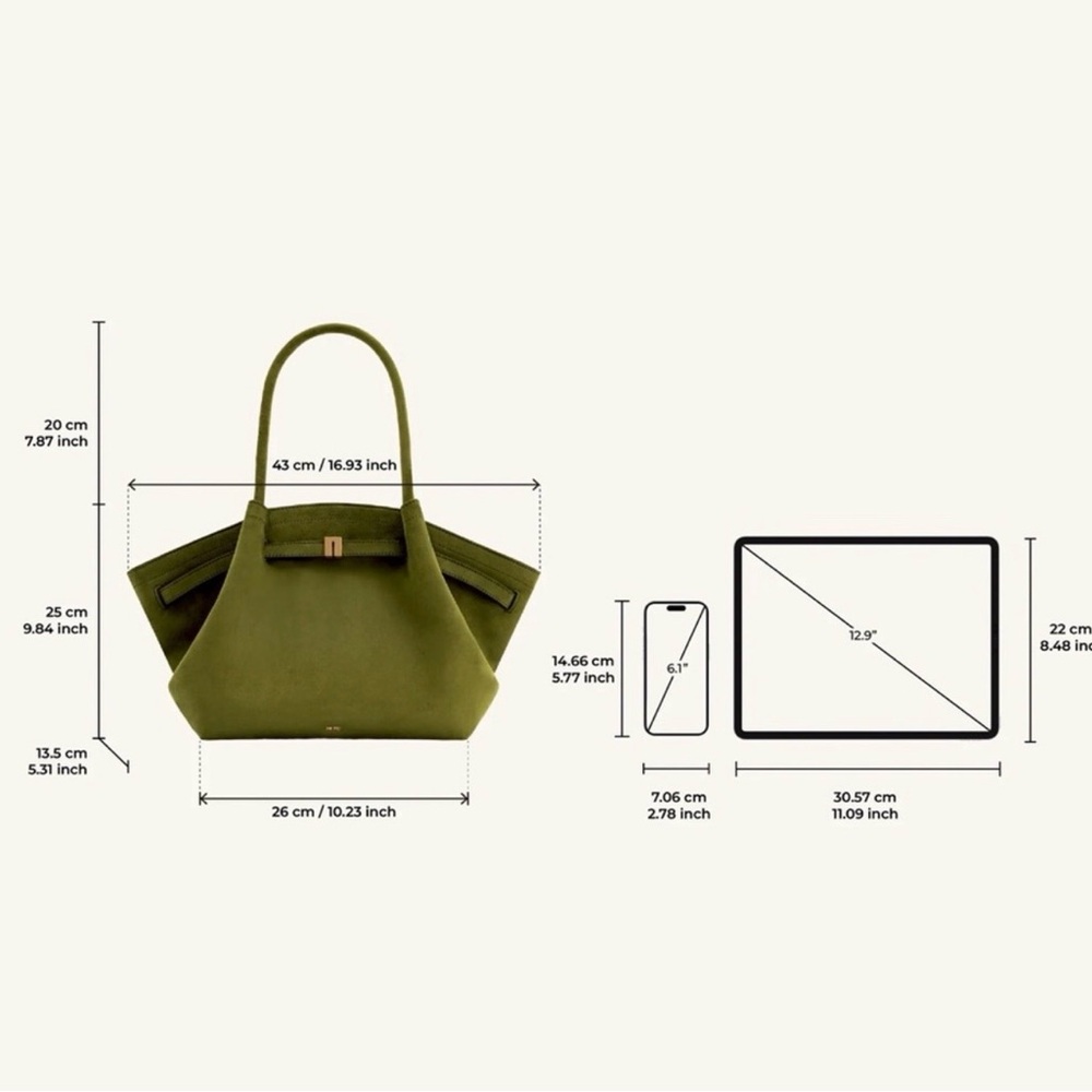 JW PEI Hana Medium Olive Green Women's Tote Bag - Picture 4 of 15